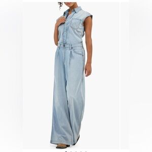 Wrangler Cap Sleeve Denim Jumpsuit